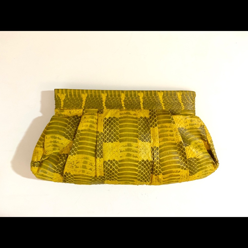 Authentic Python Leather Clutch - summer perfect!